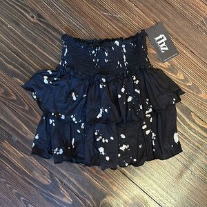 Flower by Zoe Bleached Tiered Skirt